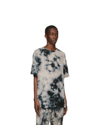 Off-White Beige And Black Tie Dye T Shirt