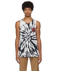 White and Black Tie-Dye Tank