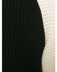 Sacai Two Tone Sweater With Removable Collar