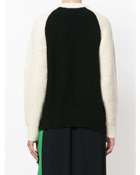 Sacai Two Tone Sweater With Removable Collar