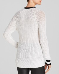 Aqua Sweater Varsity Stripe