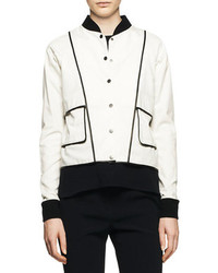 White and Black Varsity Jacket