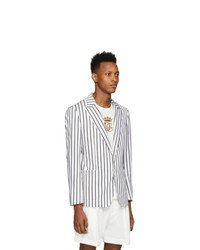 Dolce and Gabbana White Striped Blazer