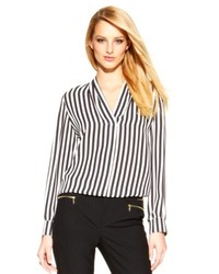 INC International Concepts Striped Relaxed Fit Blouse