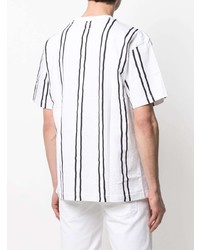 Chinatown Market Stripe Print Short Sleeved T Shirt