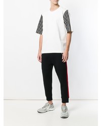 Dima Leu Striped Sleeve T Shirt