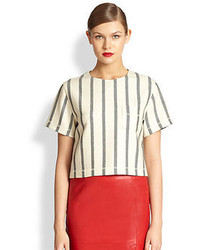 Moschino Cheap & Chic Moschino Cheap And Chic Cropped Stripe Top