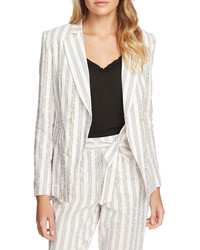 1 STATE Duet Modern Stripe Double Breasted Jacket