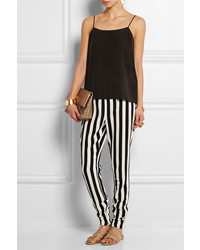 Dolce & Gabbana Striped Crepe Tapered Pants