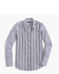 J.Crew Collection Embellished Shirt In Narrow Stripe