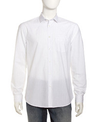 John Varvatos Fine Stripe Welt Pocket Dress Shirt White