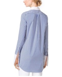 Michael Kors Michl Kors Striped French Cuff Cotton Poplin Shirt