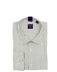 Modena White Striped Cotton Dress Shirt