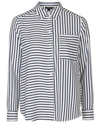 Topshop Olivia Paneled Stripe Shirt