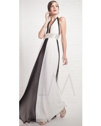 LM Collection Black And White Prom Dress