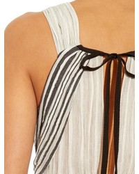 Sophie Theallet Ruched Striped Gauze Gown
