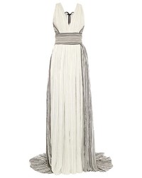 Sophie Theallet Ruched Striped Gauze Gown