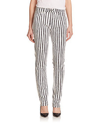 Marc by Marc Jacobs Drainpipe Striped Straight Leg Jeans
