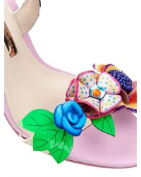 Webster Sophia Lilico 3d Floral Leather Sandals