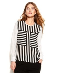 Vince Camuto Long Sleeve Striped Blouse