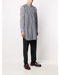 Comme Des Garcons Homme Plus Comme Des Garons Homme Plus Striped Layered Look Longline Shirt