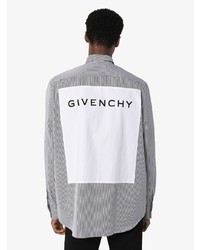 Givenchy Logo Patch Stripe Shirt