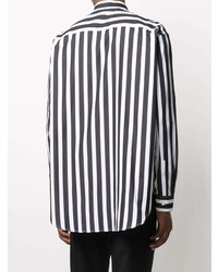 Givenchy Mandarin Collar Striped Shirt