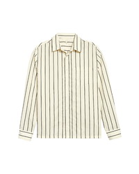SUNFLOWE R Type Stripe Button Up Shirt