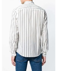 Ami Paris Stripe Pattern Buttoned Shirt