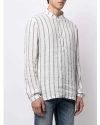 Dondup Striped Linen Blend Shirt