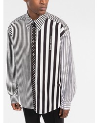 Dolce & Gabbana Striped Straight Point Collar Shirt