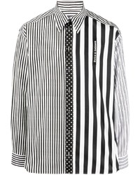 Dolce & Gabbana Striped Straight Point Collar Shirt