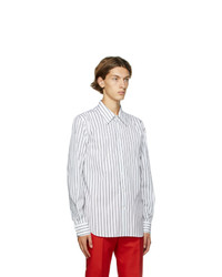 Alexander McQueen White Striped Logo Shirt