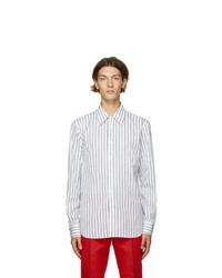Alexander McQueen White Striped Logo Shirt