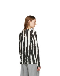 Proenza Schouler Black And White Printed Zebra T Shirt