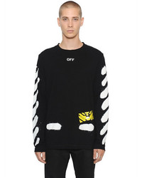 Off-White Spray Stripes Long Sleeve Jersey T Shirt