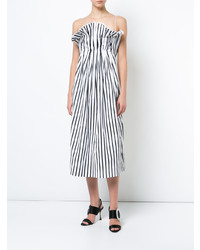 Adam Lippes Ruched Striped Dress