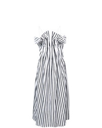 Adam Lippes Ruched Striped Dress
