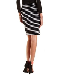 Charlotte Russe Striped Ruched Tulip Skirt