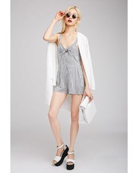 Forever 21 Striped Bow Front Romper