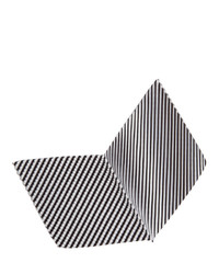 Homme Plissé Issey Miyake White And Black Pleats Chief 1 Pocket Square