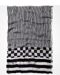 Express Stripes And Checks Oblong Scarf