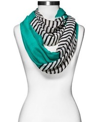 Xhilaration Solid And Striped Infinity Scarf Teal
