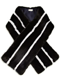 Kule Striped Mink Scarf