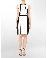 Calvin Klein Colorblock Stripe Sleeveless Sheath Dress