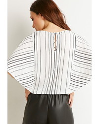 Forever 21 Contemporary Striped Dolman Sleeve Blouse