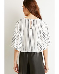 Forever 21 Contemporary Striped Dolman Sleeve Blouse