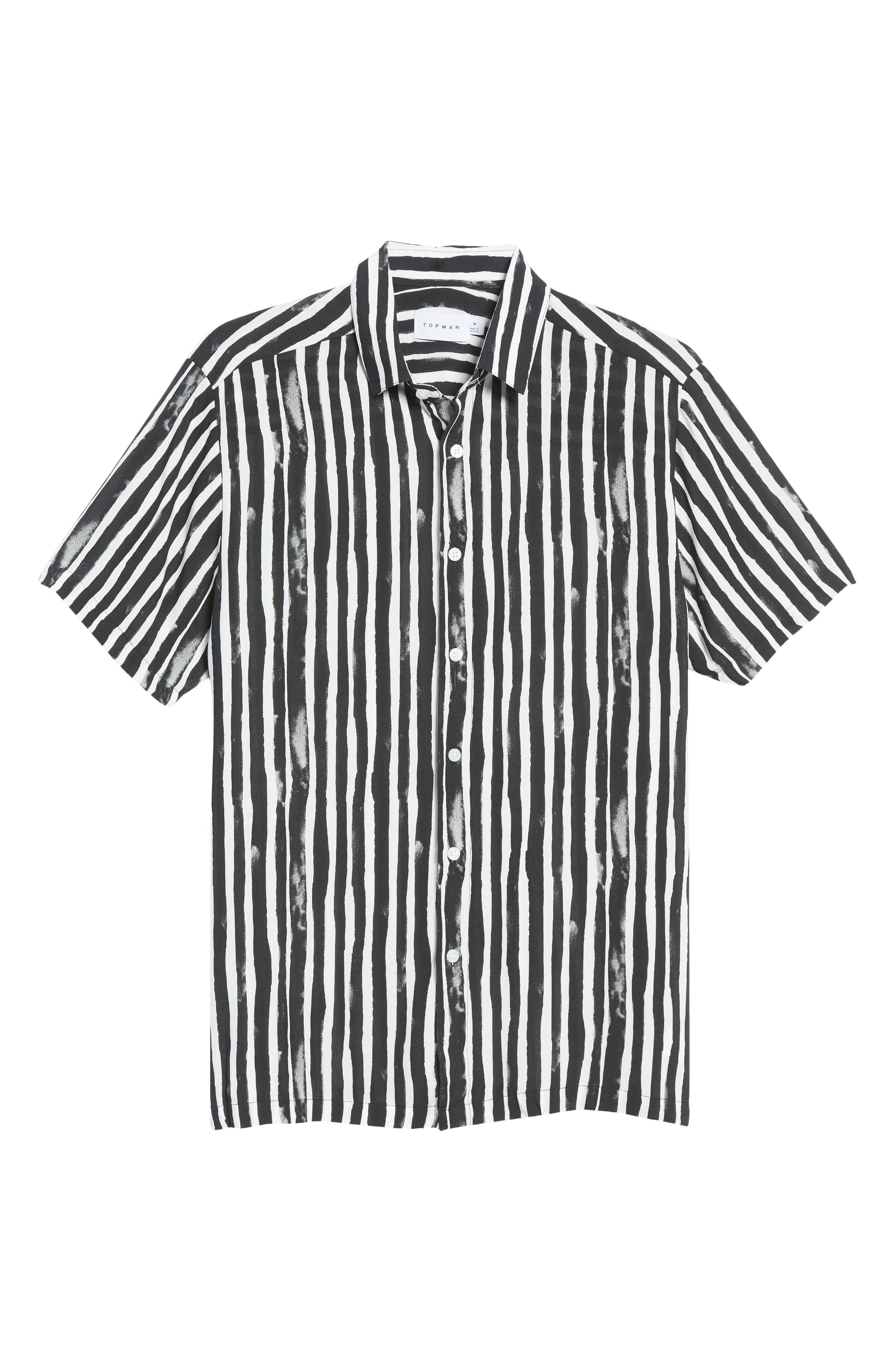 Topman Watercolor Stripe Short Sleeve Button Up Shirt, $45 | Nordstrom ...