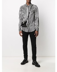 Laneus Striped Silk Blend Shirt