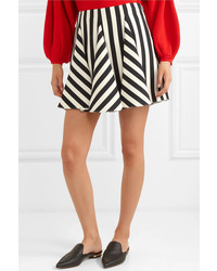 Valentino Striped Wool And Mini Skirt